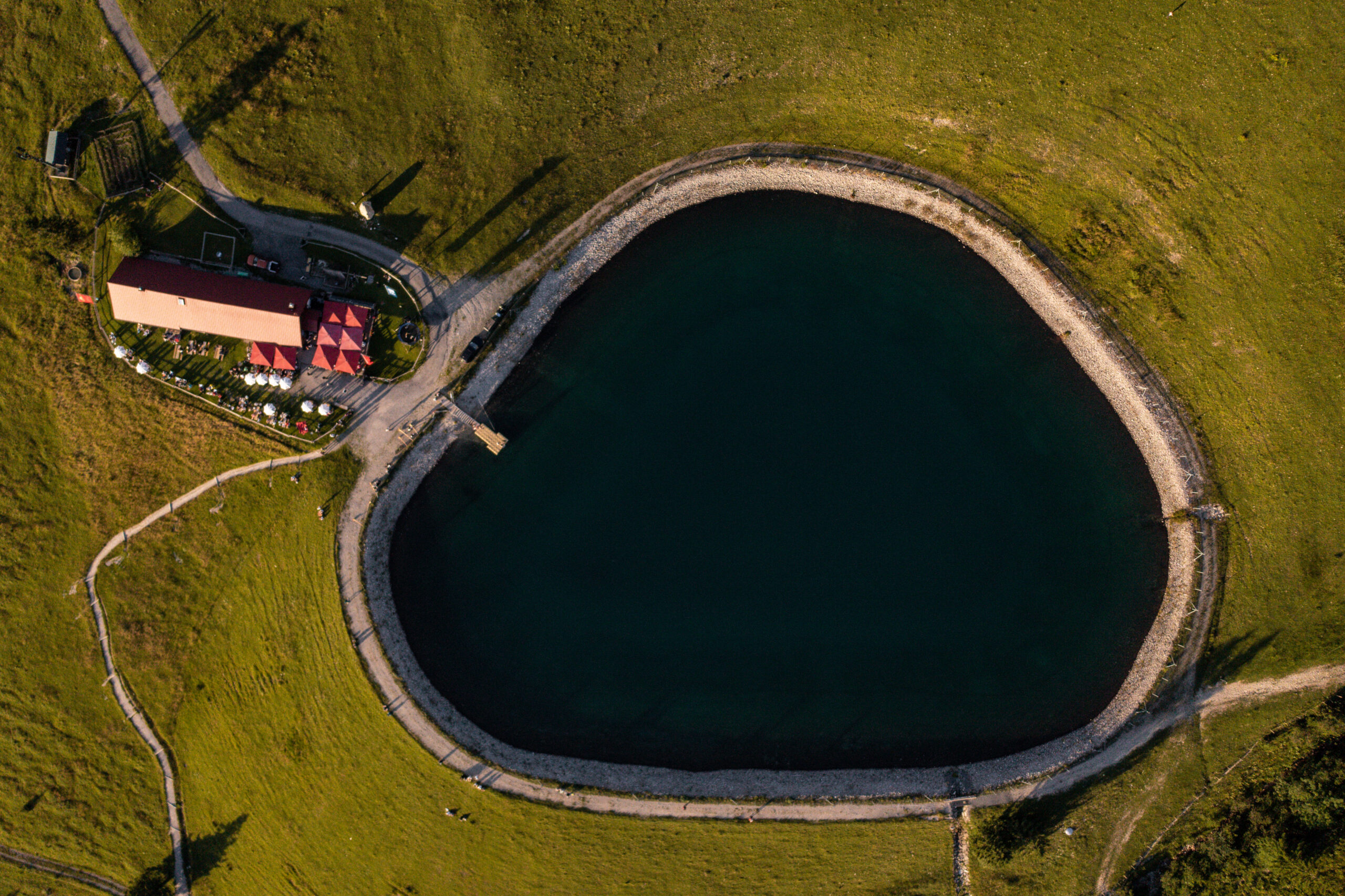 Der Schmugglersee von oben